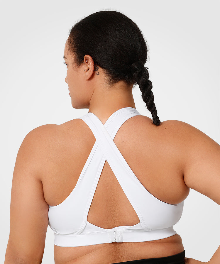 Enfold Hollow Out gepolsterter Lauf-BH | Sport-BH mit starker Unterstützung für Damen (Übergröße)