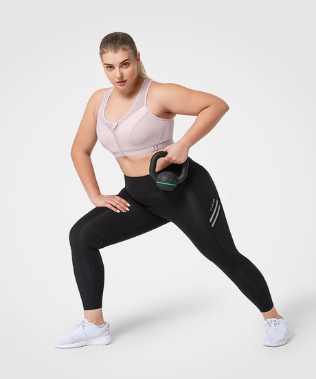 Justerbar vadderad löpar-BH | Sport-BH med högt stöd för kvinnor (plus size)