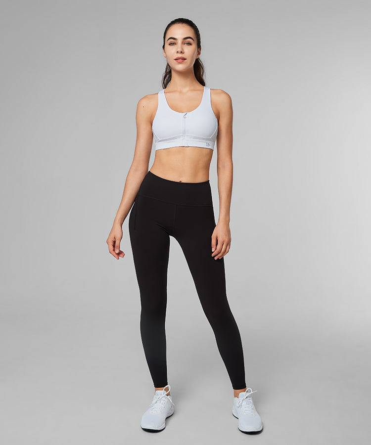 Gepolsterter Lauf-BH mit Power-Reißverschluss vorne und überkreuztem Verschluss | Sport-BH mit starker Stützfunktion für Damen (Übergröße)