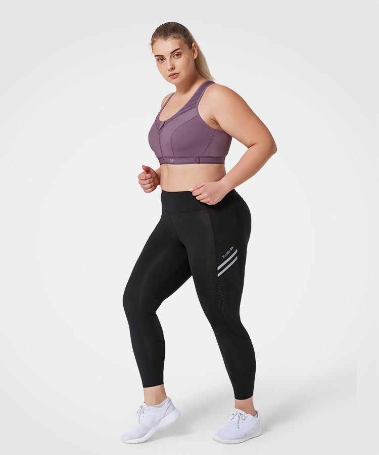 Power Adjustable  Padded Running Bra | Women's High Support Sports Bra  (Plus Size)