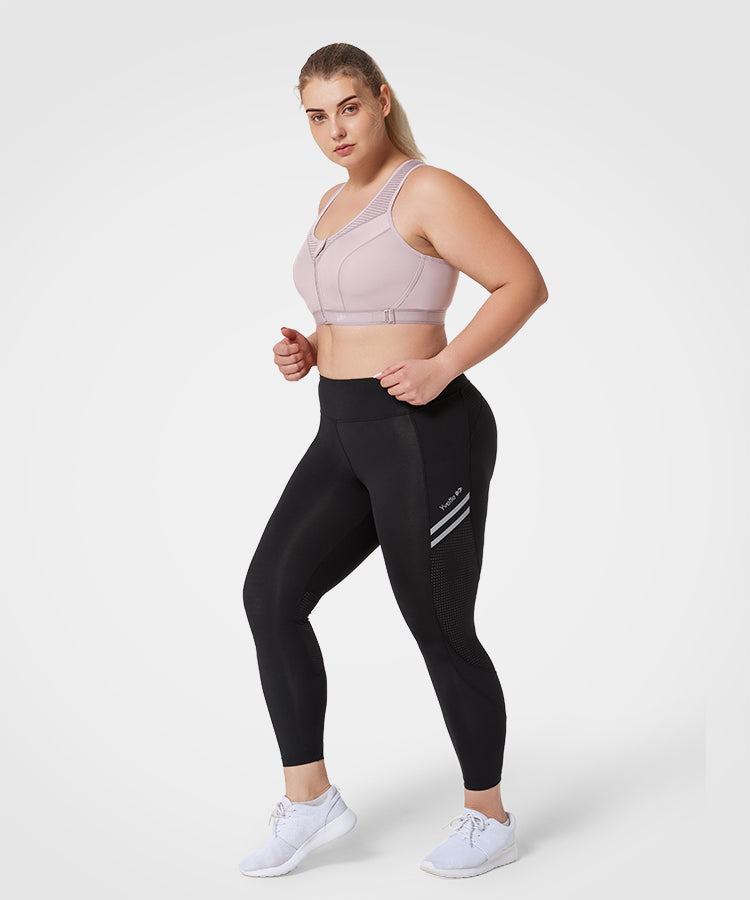 Power Adjustable  Padded Running Bra | Women's High Support Sports Bra  (Plus Size)