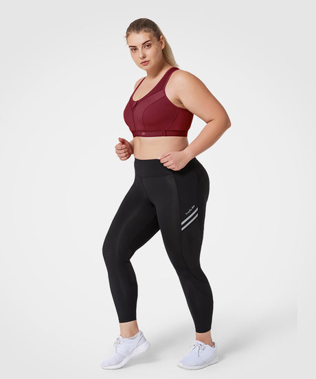 Justerbar vadderad löpar-BH | Sport-BH med högt stöd för kvinnor (plus size)