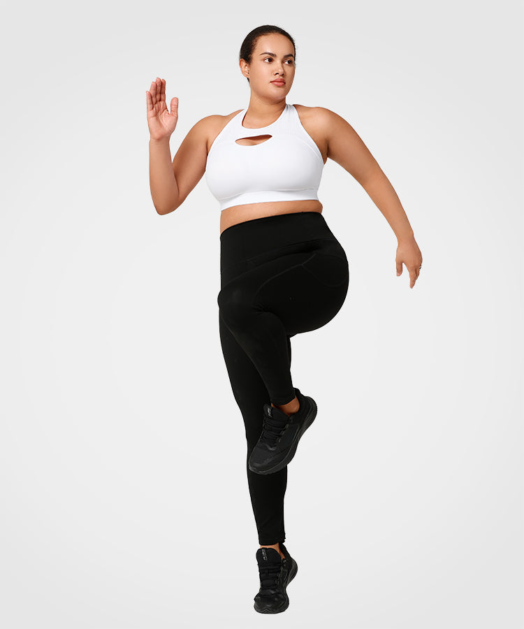 Enfold Hollow Out gepolsterter Lauf-BH | Sport-BH mit starker Unterstützung für Damen (Übergröße)