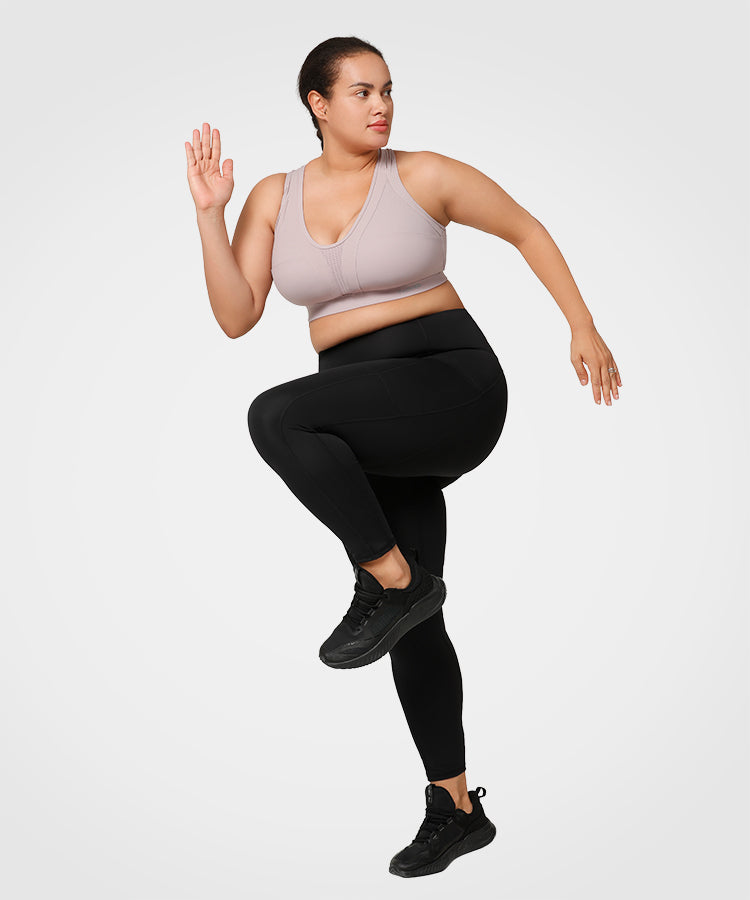 Power Cross Back gepolsterter Lauf-BH | Sport-BH mit starkem Halt für Damen (Übergröße)