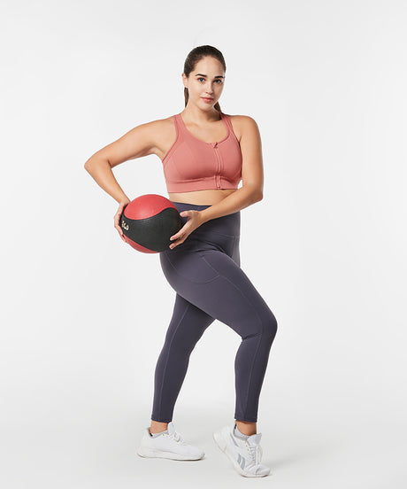 Power Cross Racerback Running Bra | Women's High Support Sports Bra (Plus Size)
