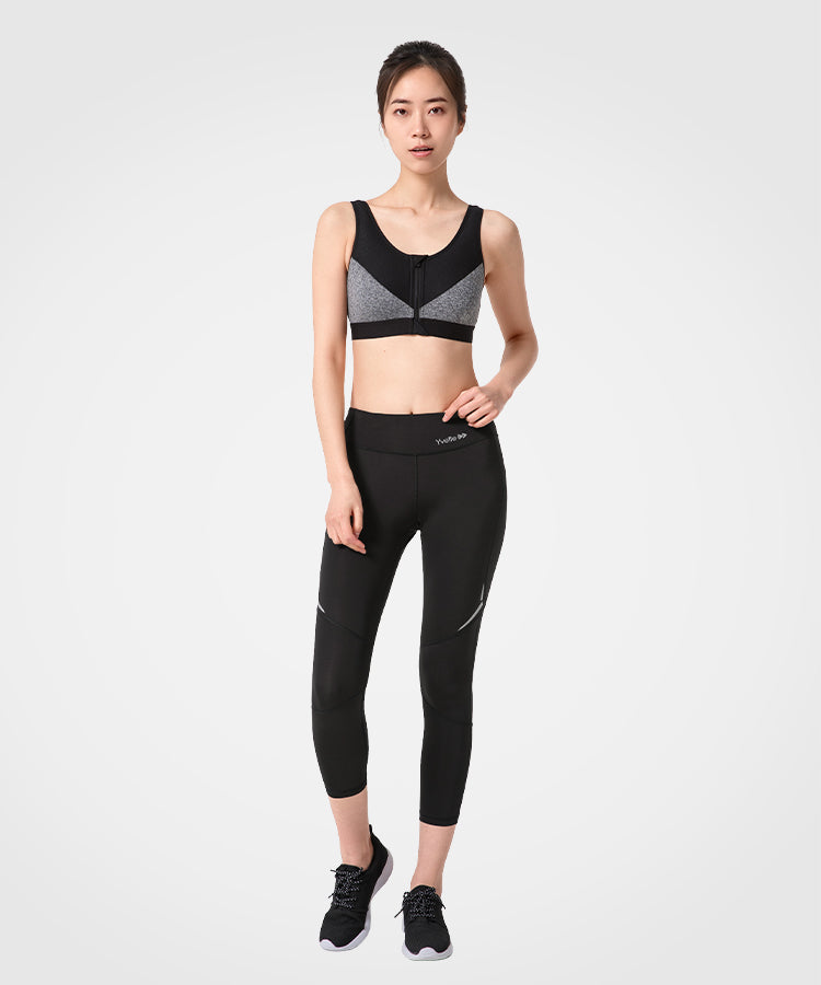 Zip-Front Unpadded High-Support Sports Bra | Women's High Support Sports Bra
