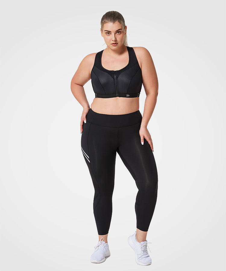 Reggiseno da corsa imbottito regolabile Power | Reggiseno sportivo ad alto sostegno da donna (taglie forti)