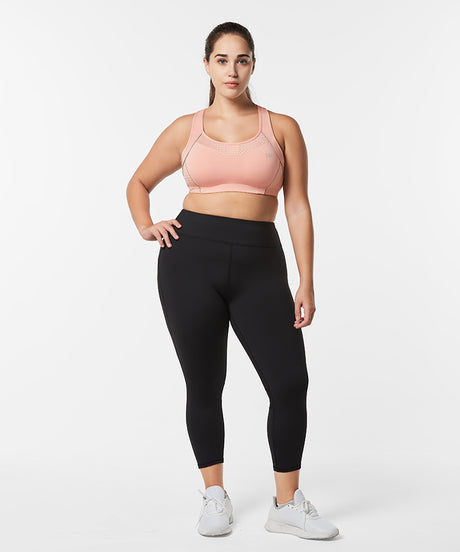 Sculpt Racerback Line Padded Running Bra | Women's High Support Sports Bra (Plus Size)