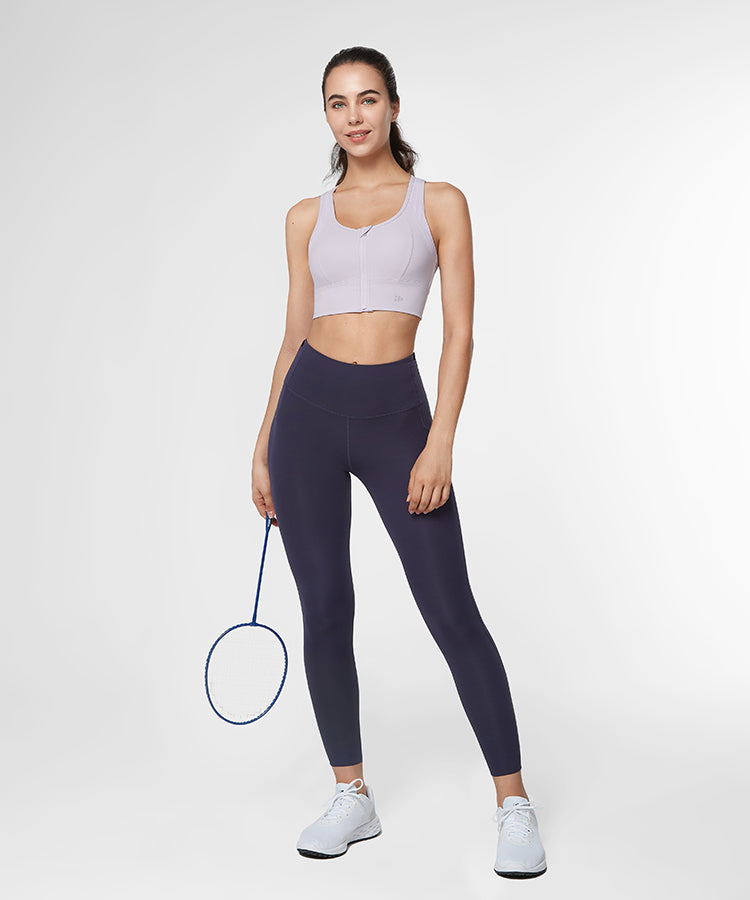 Front Zip Sports Bras For Women Longline Workout Yoga Tank Tops High Impact  Criss Cross Fitness Crop Padded Bra