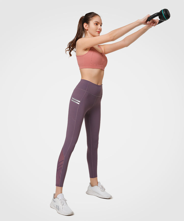 Power Zip Justerbara Band Vadderad Löpar-BH | Sport-BH med Högt Stöd för Damer (Plus Size)