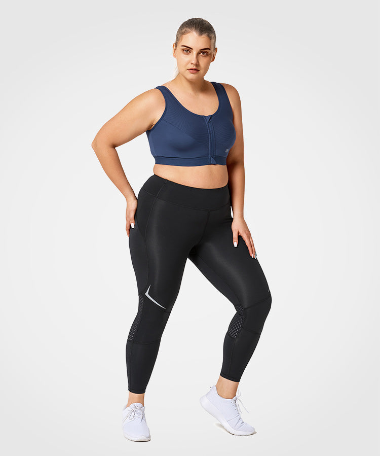 Power Classic Zip Running Bra | Damen-Sport-BH mit starkem Halt (Übergröße)