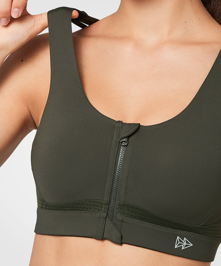 Energy Elevate Zip Front Lightly Padded Sports Bra