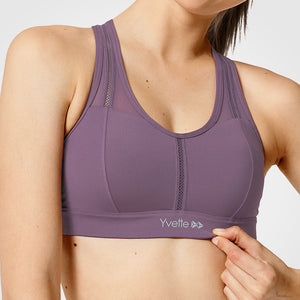 Womens mesh racerback high support sports bra