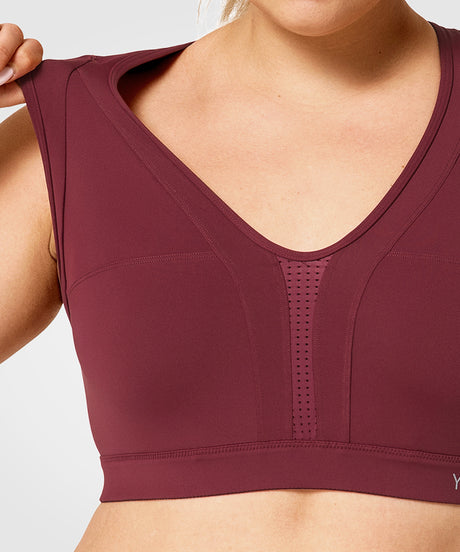 Power Cross Back Padded Running Bra | Women's High Support Sports Bra (Plus Size)