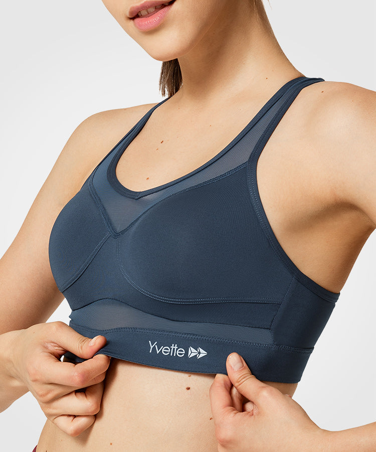 Shift V-Ausschnitt Mesh gepolsterter Lauf-BH | Damen Sport-BH mit starkem Halt