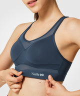Shift V-Ausschnitt Mesh gepolsterter Lauf-BH | Damen Sport-BH mit starkem Halt