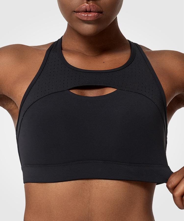 Womens zip front supportive high impact sports bra | Yvettesports