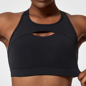 Womens zip front supportive high impact sports bra | Yvettesports