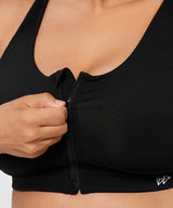 Power Zip Front Criss Cross Padded Running Bra | Women's High Support Sports Bra (Plus Size)
