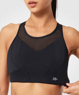 Sujetador para correr acolchado con espalda cruzada Power Mesh | Sujetador deportivo de sujeción alta para mujer (talla grande)