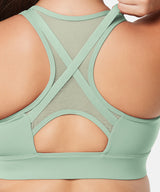 Power Cross Racerback Running Bra | Women's High Support Sports Bra (Plus Size)