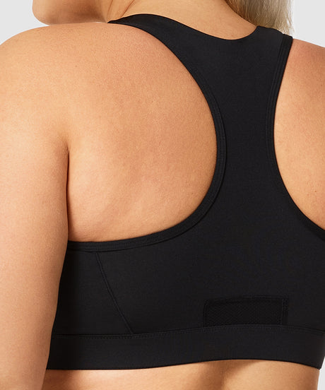 Enfold Zip Front Vadderad Löpar-BH | Sport-BH med Högt Stöd för Damer (Plus Size)