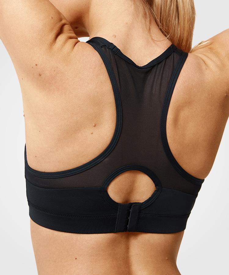 Womens mesh racerback high support running sports bra | Yvettesports