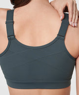 Power Zip Justerbara Band Vadderad Löpar-BH | Sport-BH med Högt Stöd för Damer (Plus Size)