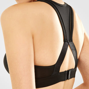 Womens mesh racerback high support sports bra