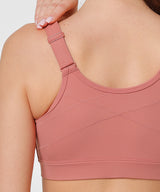Power Zip Justerbara Band Vadderad Löpar-BH | Sport-BH med Högt Stöd för Damer (Plus Size)