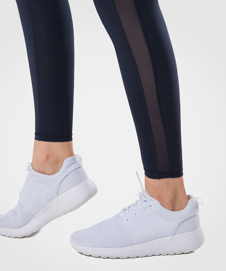 Sculpt Side Pocket Mesh Running Leggings | Women's High Support Leggings