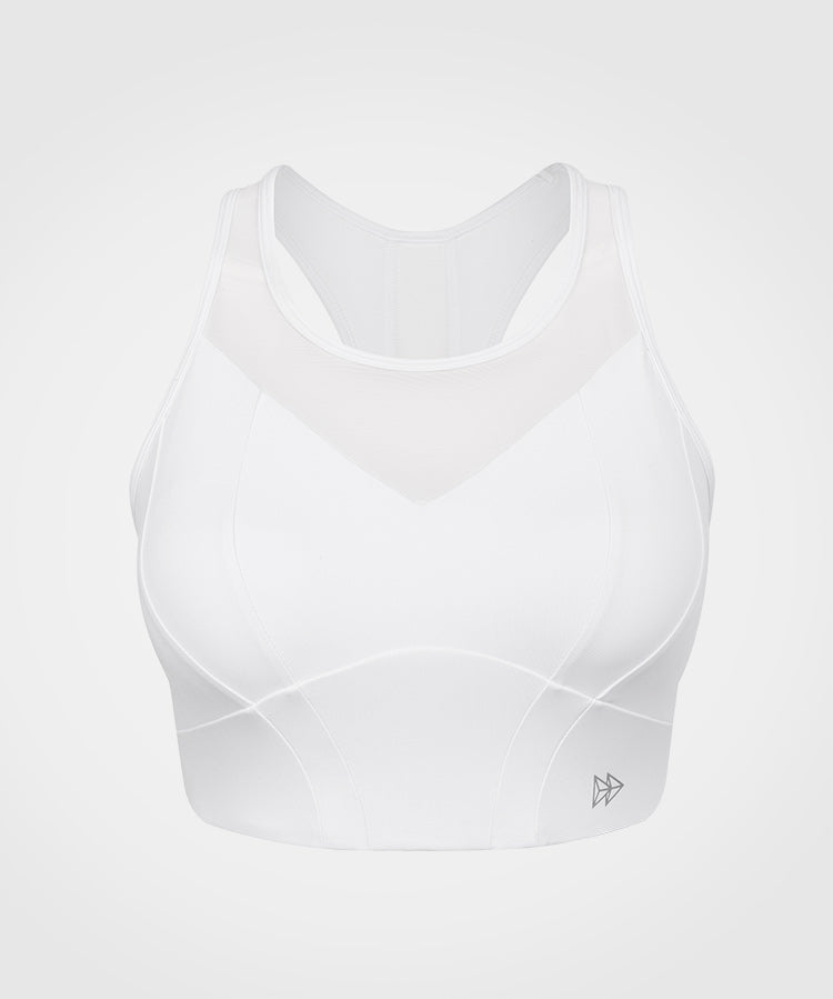 Power Breathable Racerback High Support  Running Bra | Women's High Support Sports Bra (Plus Size)