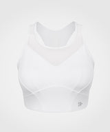 Power Mesh Racerback Padded Running Bra | Women's High Support Sports Bra