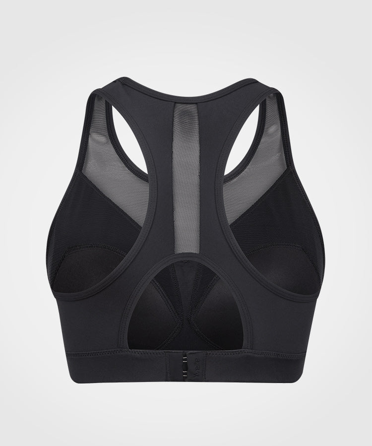Power Breathable Racerback High Support  Running Bra | Women's High Support Sports Bra (Plus Size)