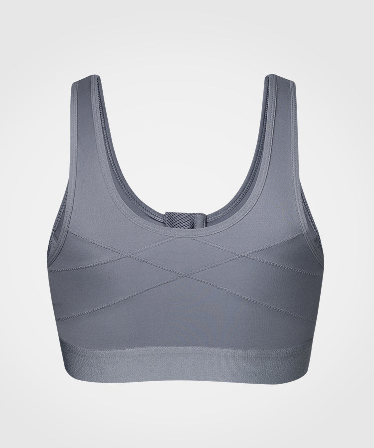 Sujetador deportivo con cremallera Power Classic | Sujetador deportivo de alta sujeción para mujer