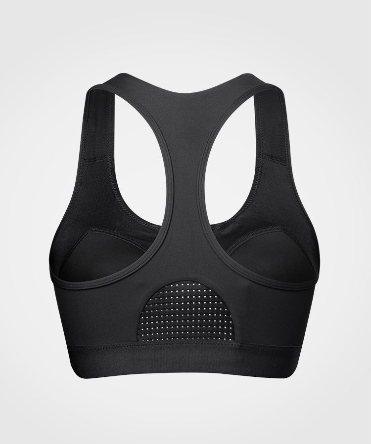 Enfold™ Zip Front Padded Running Bra | Women's High Support Sports Bra (Plus Size)