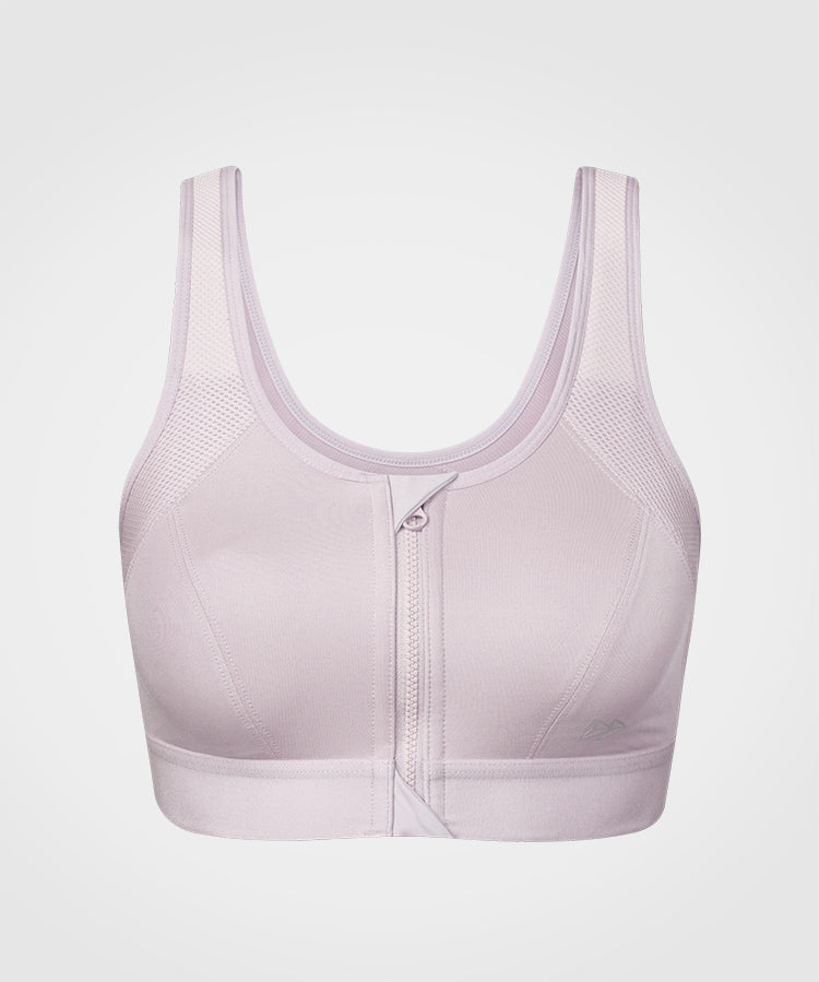 Sujetador deportivo con cremallera Power Classic | Sujetador deportivo de alta sujeción para mujer