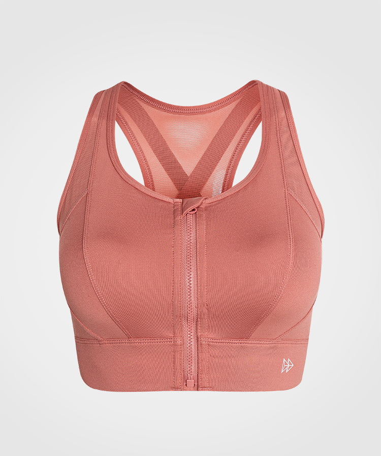 Power Cross Racerback Running Bra | Women's High Support Sports Bra (Plus Size)