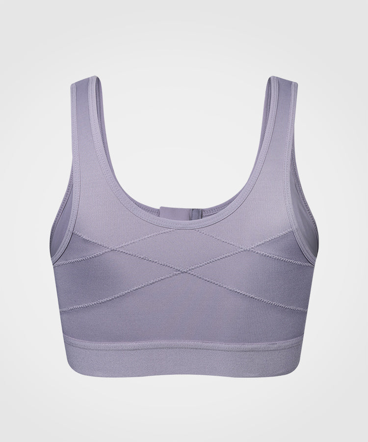 NWT $50 Hard Tail [ Small ] Cage Sports Bra in Purple/Blue Heather #5233