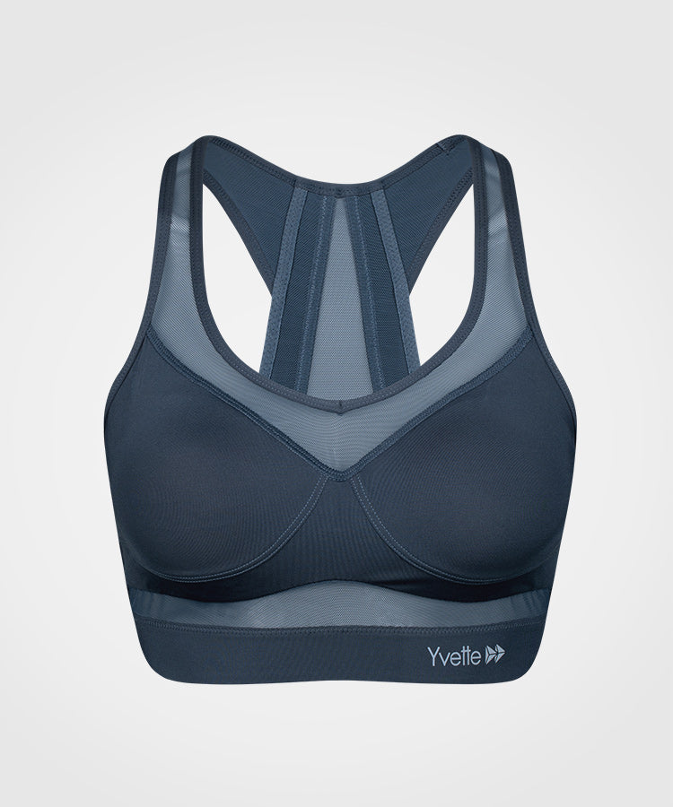 Shift V-Ausschnitt Mesh gepolsterter Lauf-BH | Damen Sport-BH mit starkem Halt
