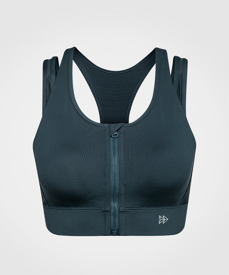 Racerback provides postural support Bras, Dark Grey