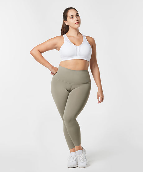 Löpar-BH med kraftfull V-ringning och vadderad rygg | Sport-BH med högt stöd för kvinnor (plus size)