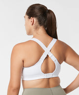 Reggiseno da corsa imbottito con scollo a V e schiena incrociata Power | Reggiseno sportivo ad alto sostegno da donna (taglie forti)